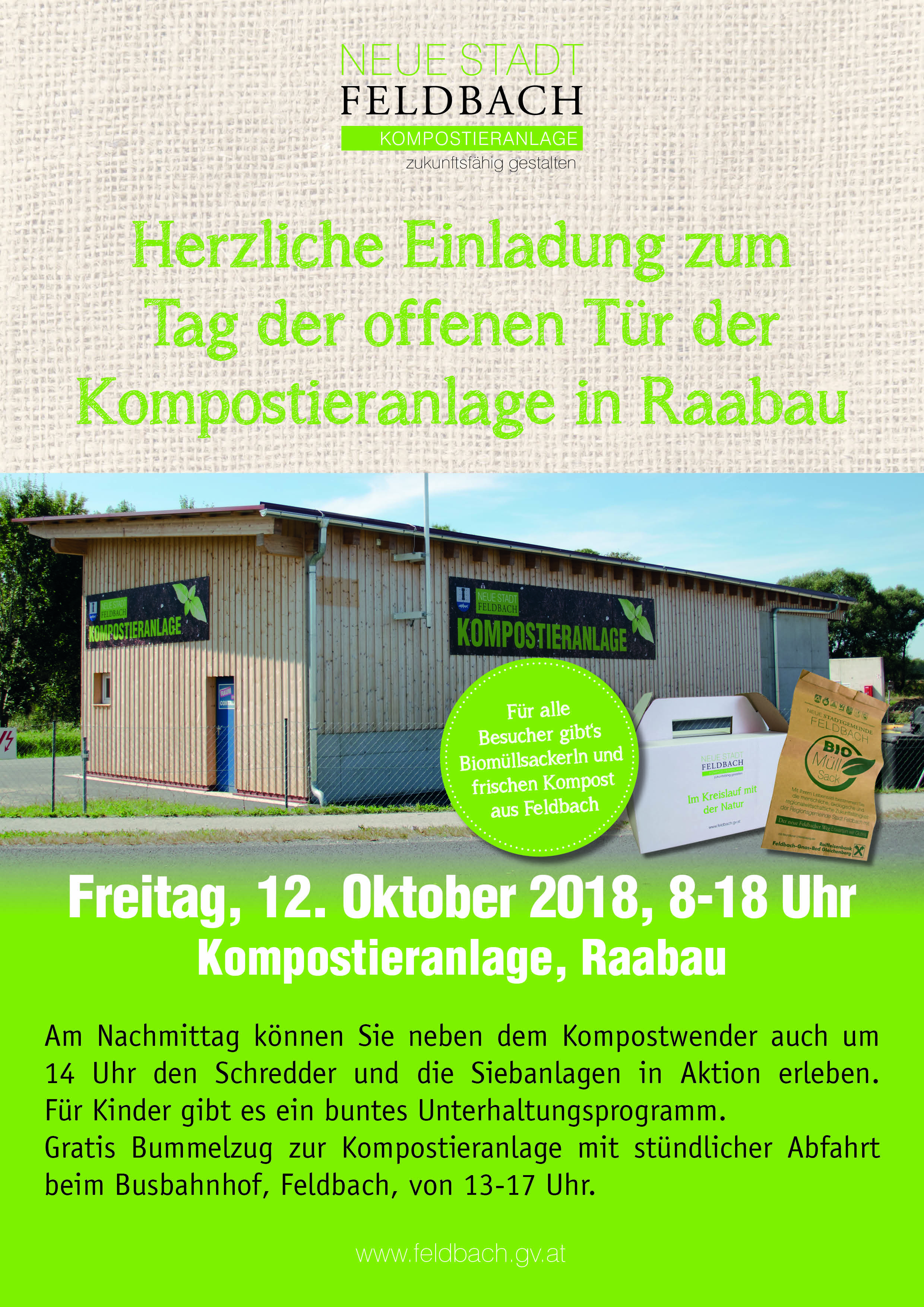 Einladung zum Tag der offenen Tür der Kompostieranlage in